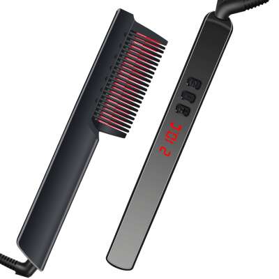 Mini Slim Hair Straightener Brush for Man Use Top 10 Electric Simply Lcd Ceramic Fast Straightening Comb Ionic