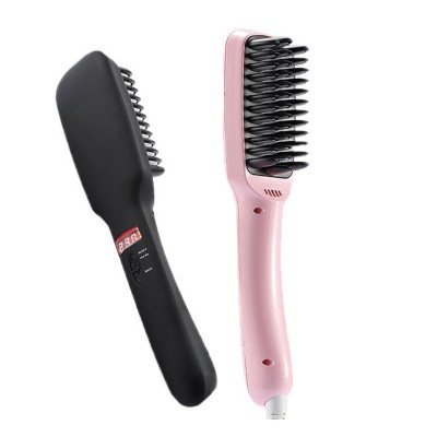 private label flat iron crystal hair straightener comb Anion Styling Tools for Salon Fast Heating